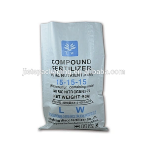 High quality 50kg white plastic bopp laminated pp woven fertilizer packaging bag
