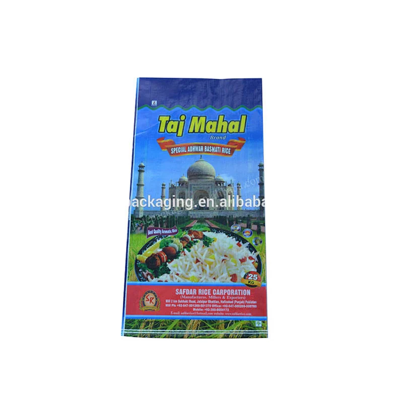Supply professional plastic bopp laminated 25kg rice packing bag