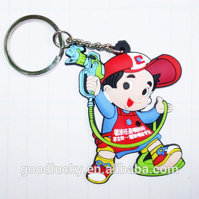 Manufacturer Hot sale 2/3D rubber keychain