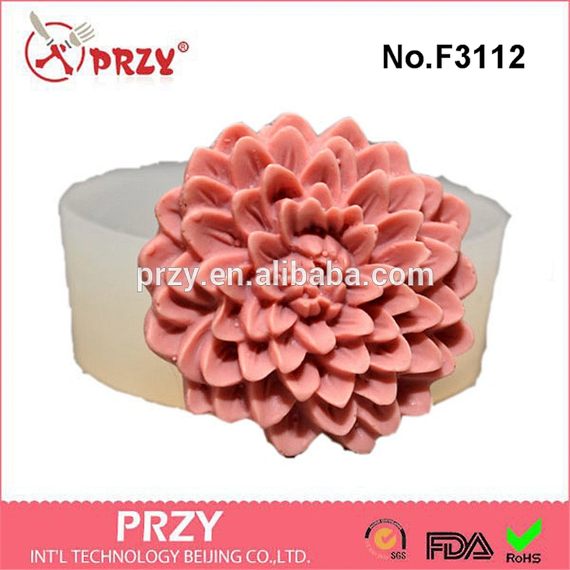 F3112 PRZY Flower Dahlia - Silicone mold, sugarcraft resin fimo polymer clay mould