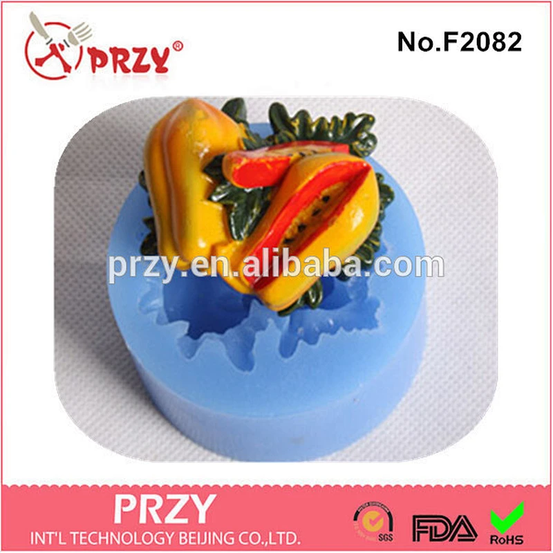 F2082 PRZY gum paste fruit shape silicone chocolate molds