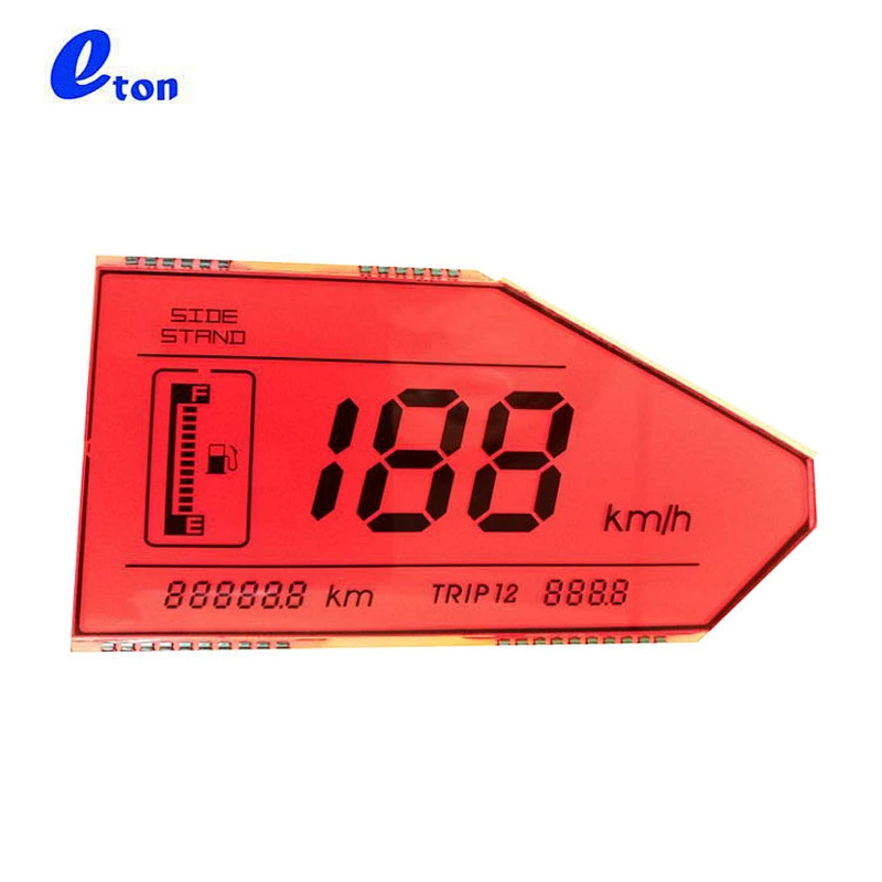 monochrome digital segment motorcycle speedometer lcd display