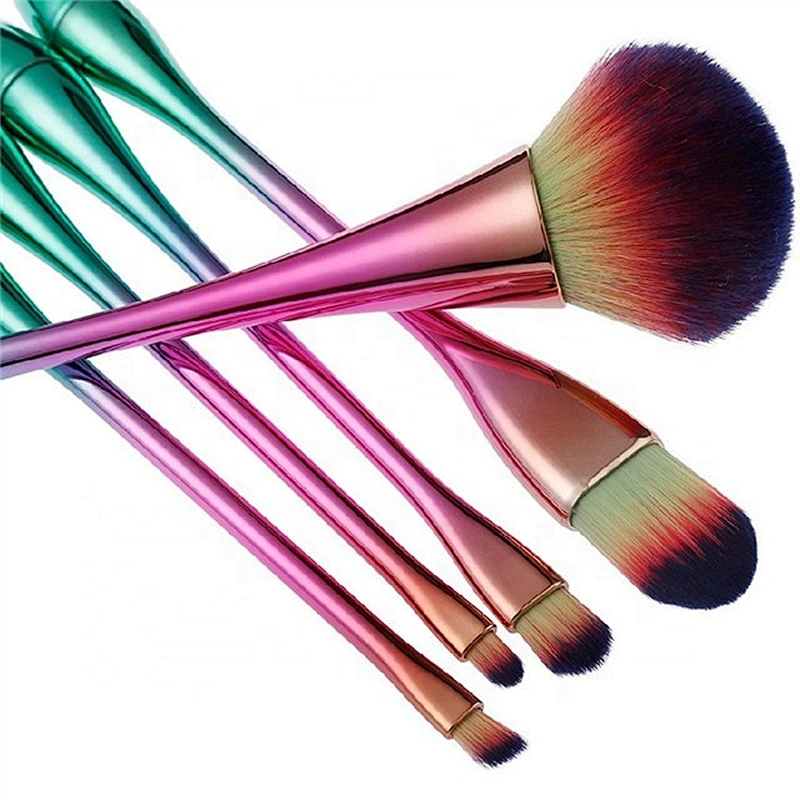 High Quality Colourful Customized Logo 5pcs Makeup Brush Set Professional