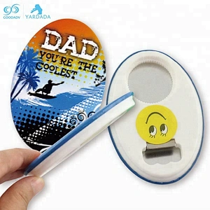 custom bottle opener for thanks giving gift tinplate bottle opener with oval shape