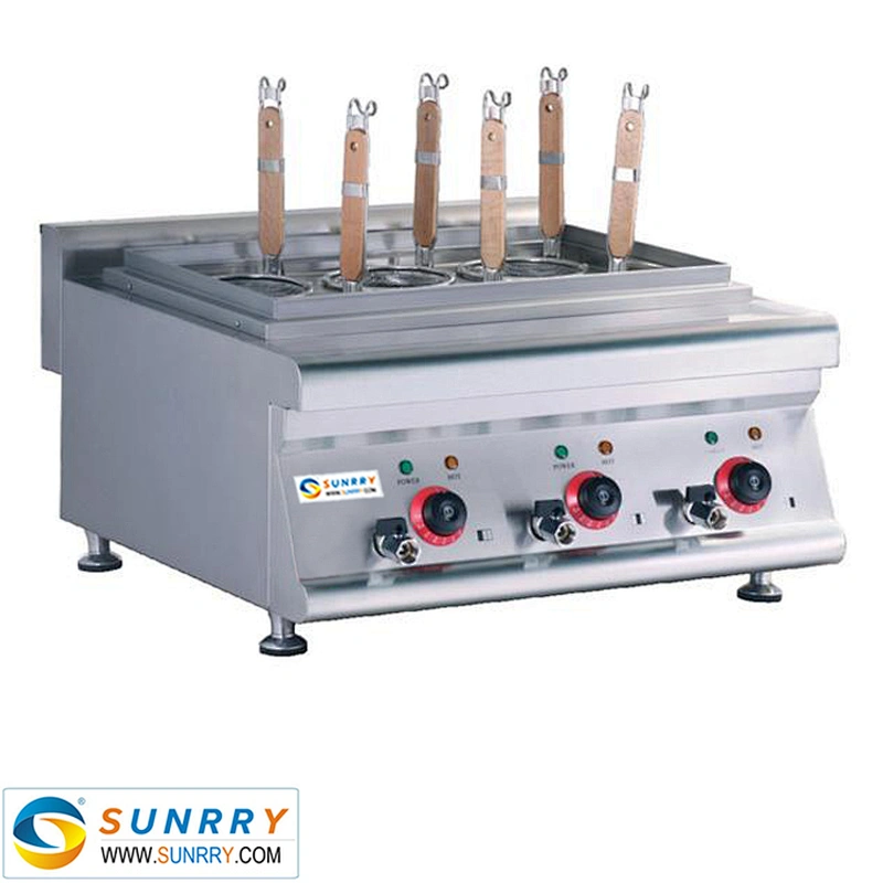 Counter top pasta cooker with 6 baskets table top electric pasta cooker (SUNRRY SY-PN600T)