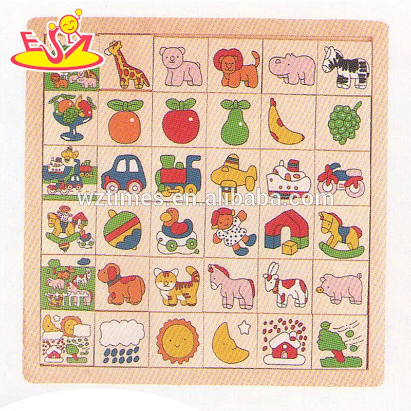 wholesale educational kids wooden cognition puzzle funny wooden cognition puzzle W14C219