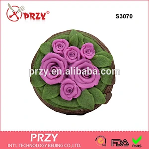 S3070 Hot sale promotional unique design silicone round flower hand soap mold