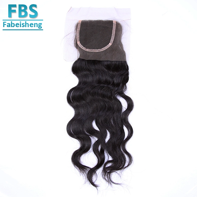 2018 FBS high quality natural black color Brazilian 4*4 lace closure
