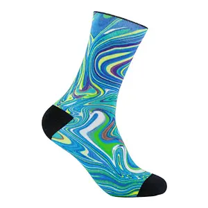 High Quality Bamboo Fiber Fashion Women's Printing Ready Product Pop Crew Socks