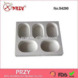 S4290 Oval Shape / 5 in 1 / Silicone Soap Mold Silicone Soap Tray Mold Silicone Mold For Soap