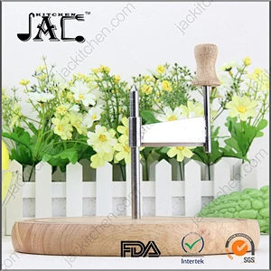 Wooden Rotary Cheese Curler with Sharp Stainless Steel Blade