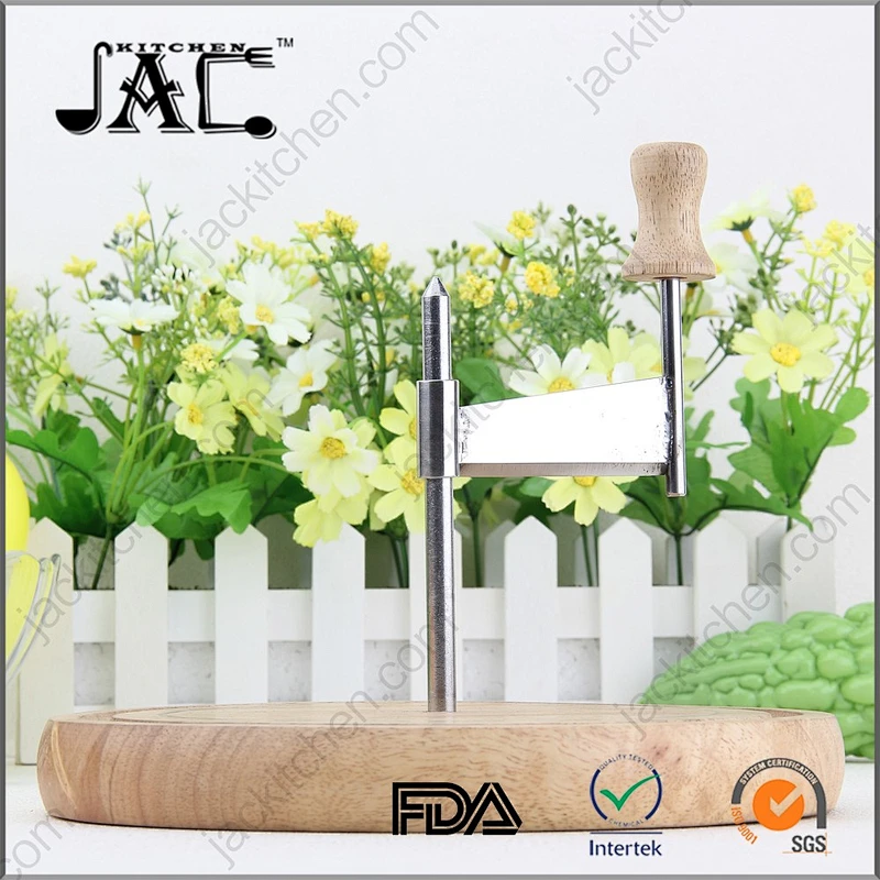 Wooden Rotary Cheese Curler with Sharp Stainless Steel Blade