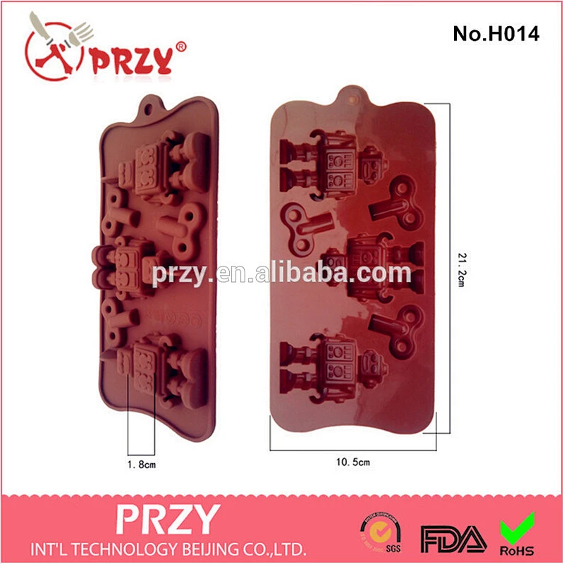 H014 PRZY new robot pattern silicone chocolate molds