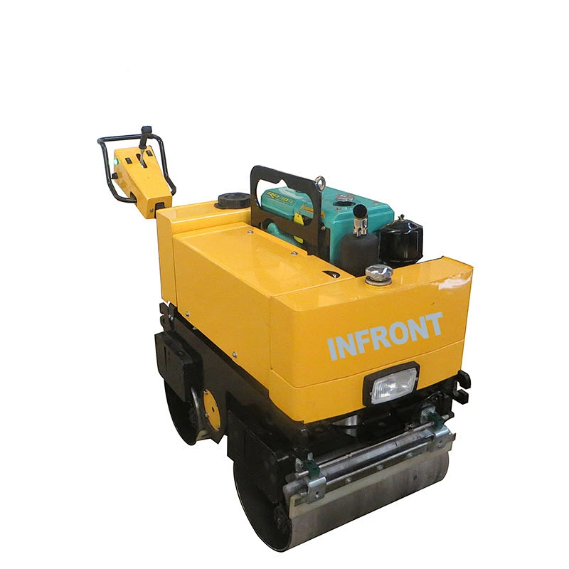 Hydraulic drive double drum road roller