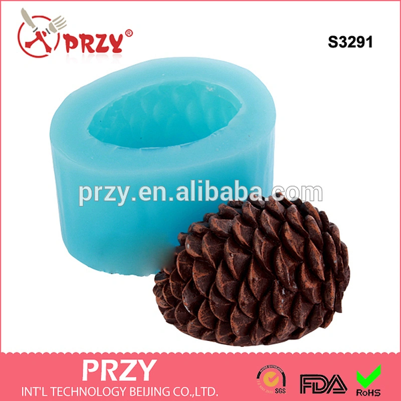S3291 pine cone shape silicone mold for baking christmas pine cone mould for silicone soap