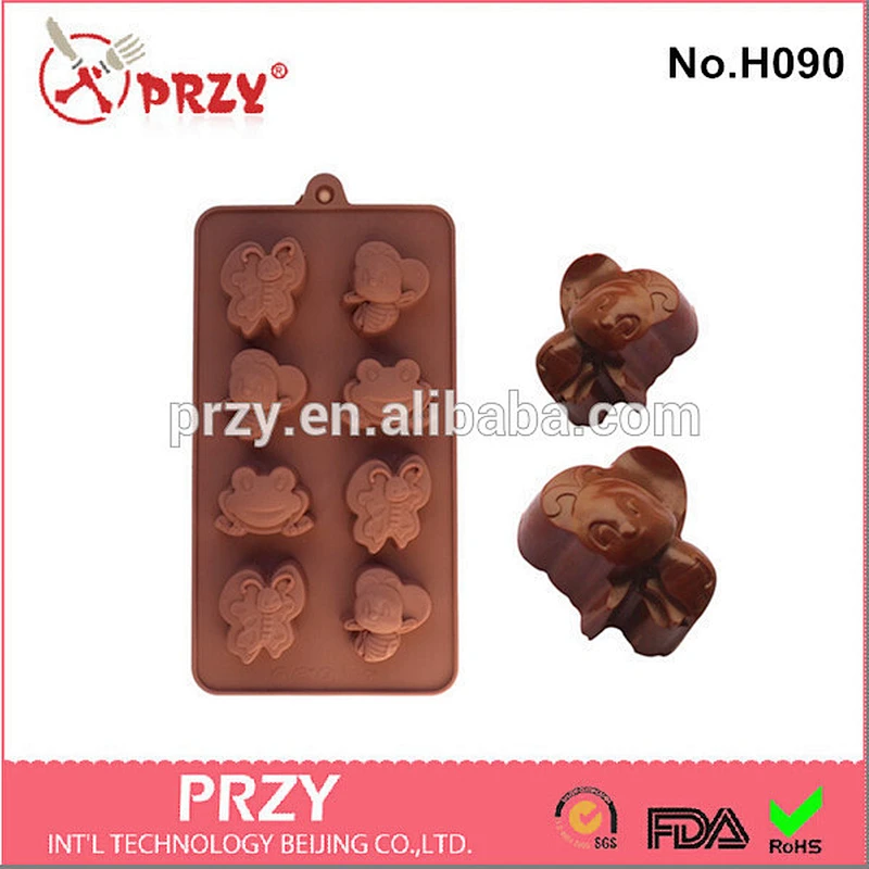 bee shape chocolate mold, silicone modelling chocolate mold