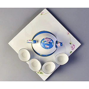 Chinese-style irregular tea bottle with 4pcs cups sets for business gift