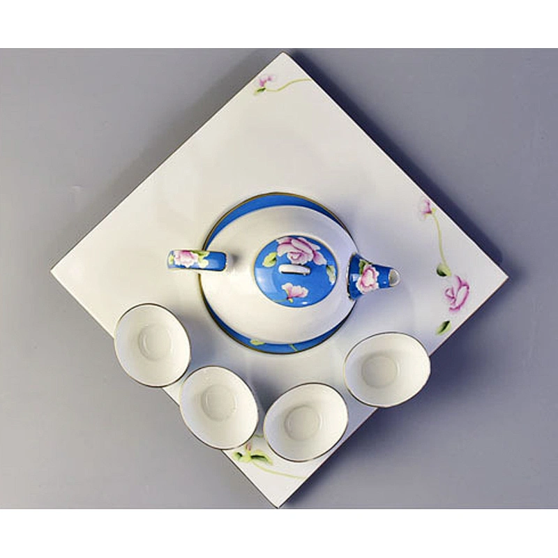 Chinese-style irregular tea bottle with 4pcs cups sets for business gift