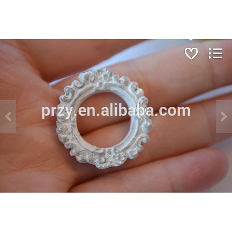 2015 hotsaleSmall Round Floral Frame cake decor silicone cake mold