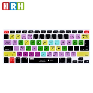 Amazon Hot Sale laptop keyboard cover For Mac OSX Keyboard Covers Shortcuts Silicone Keyboard Film Protection for macbook pro 13