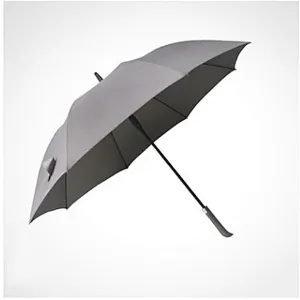 Portable black color automatic open and close straight bone Business Umbrellas for travel outside car