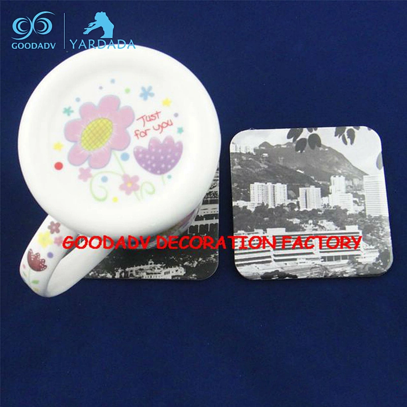 Guangzhou ceramic factory custom drink coasters with any shape
