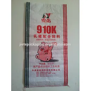 Hot sale 20kg durable bopp laminated plastic pp woven cattle feed bag for cows, rabbits, horses, sheep, chickens and pigs
