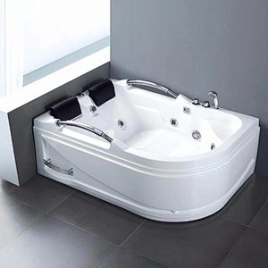 Foshan factory two person corner hot tub acrylic massage bathtub for adult