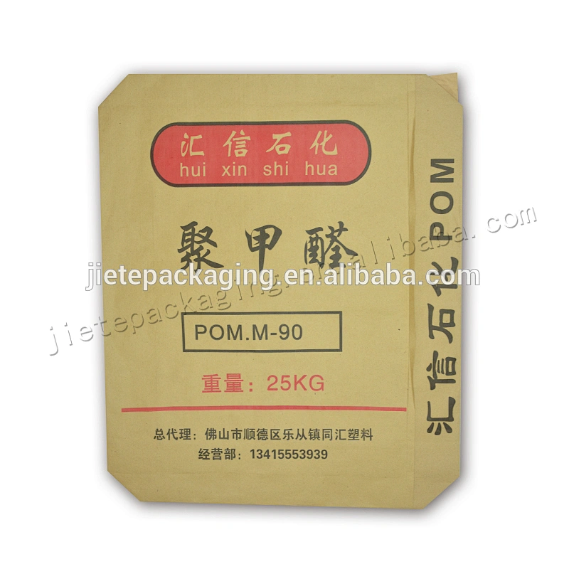 25kg Multilayer kraft paper packaging bag/sacks for chemical,mortar,cement,tile adhesive,wall putty powder