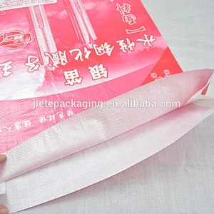 Red printed high quality custom pp woven cement, putty powder bag