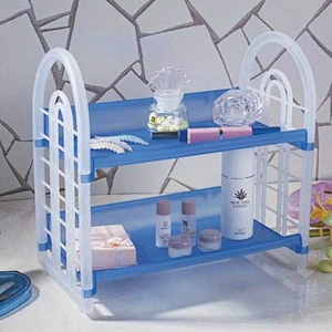 2 Layers Plastic storage rack For Kitchen Or Bathroom