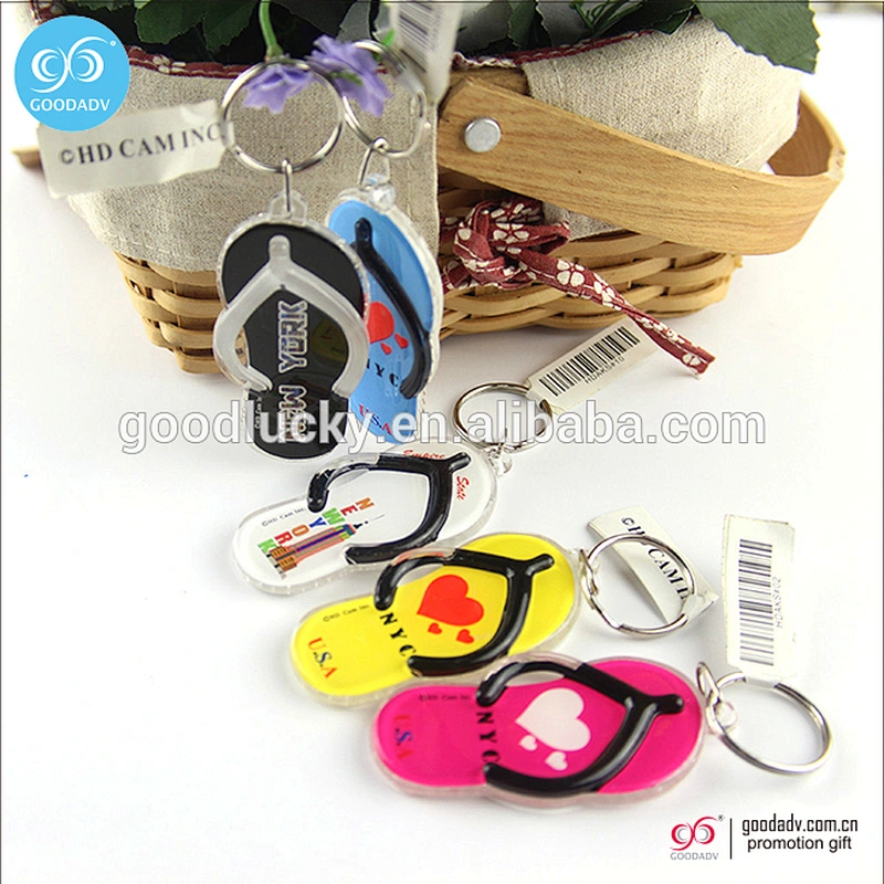 Wholesale promotion acrylic clear Plastic key chains