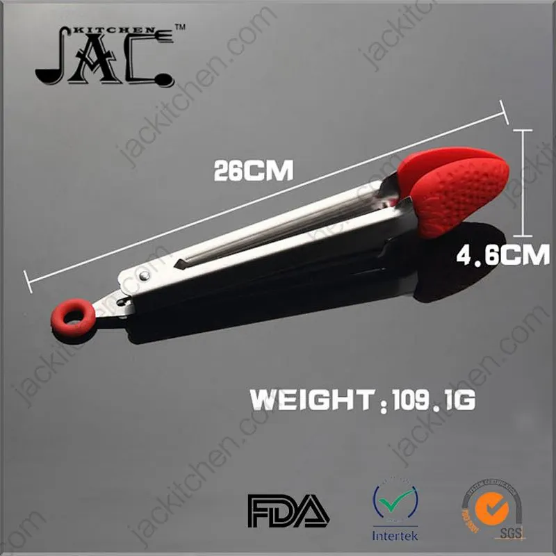 Convenient Stainless Steel Pp Smile Food Tongs