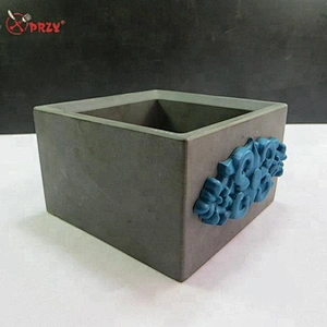 HP0009 Fondant decorative Cement flower pot Mould silicone Concrete planter Molds