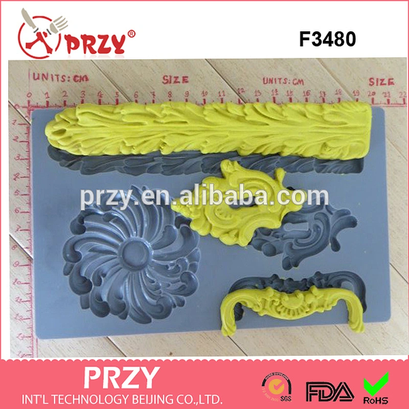 F3480 cake decoration mold silicone material molds for wholesale food grade