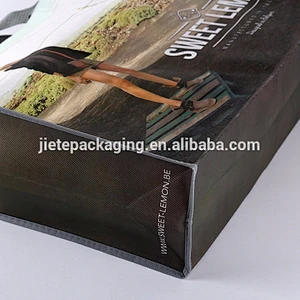 customized recycled laminated pp non woven shopping tote bag with printing