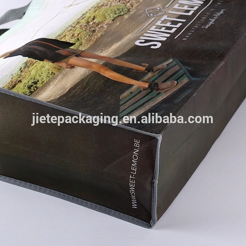 customized recycled laminated pp non woven shopping tote bag with printing