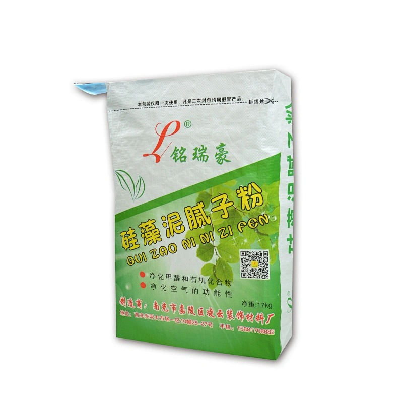Square bottom pp woven lamination valve port industrial wall putty packaging bag/sacks