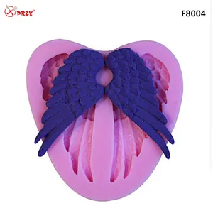 Europe Style Popular Heart-shaped Wings Fondant Silicone molds Cake decoration Mould silicone soap Mold