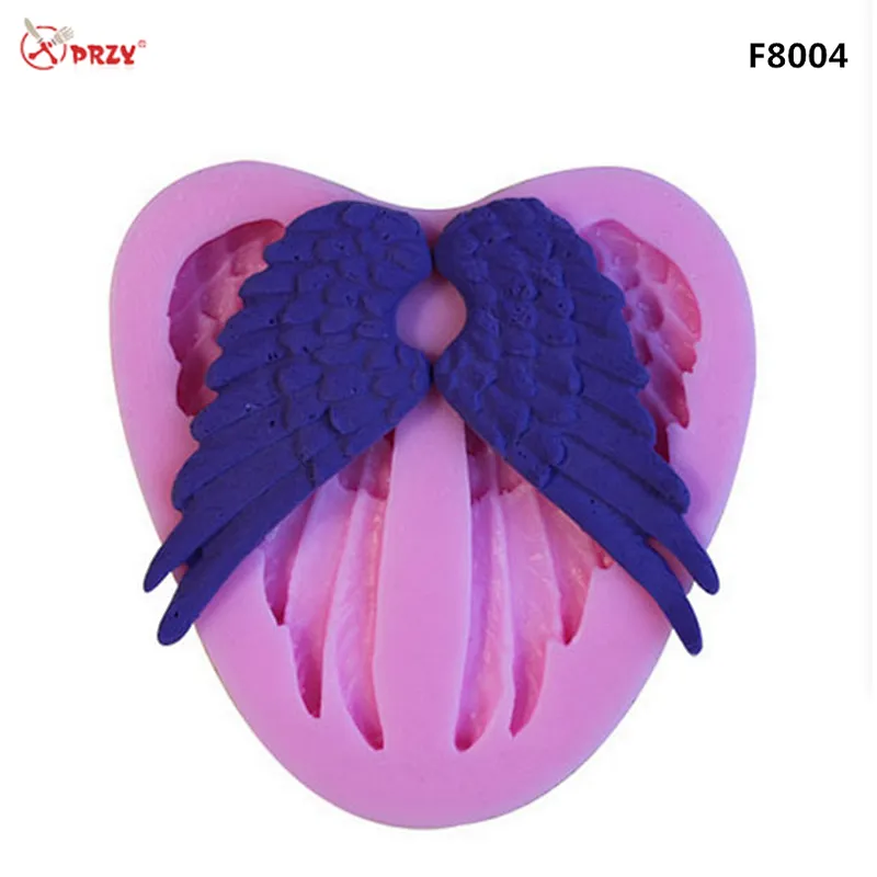 Europe Style Popular Heart-shaped Wings Fondant Silicone molds Cake decoration Mould silicone soap Mold