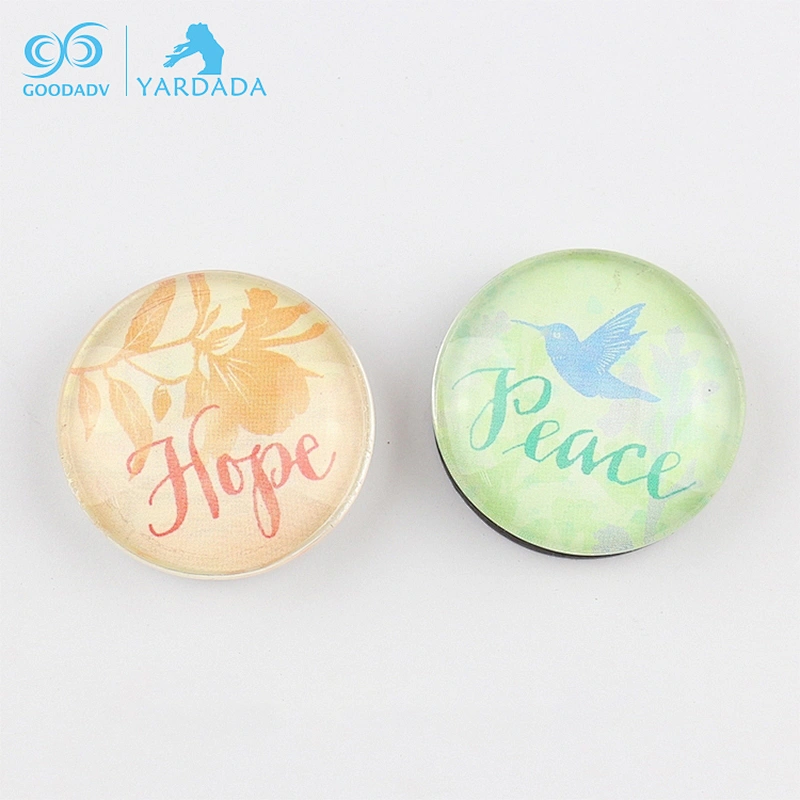 OEM production Fancy Heart Shaped crystal glass refrigerator magnets