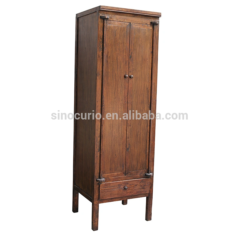 Antique living room furniture solid wood brown color wardrobe closet