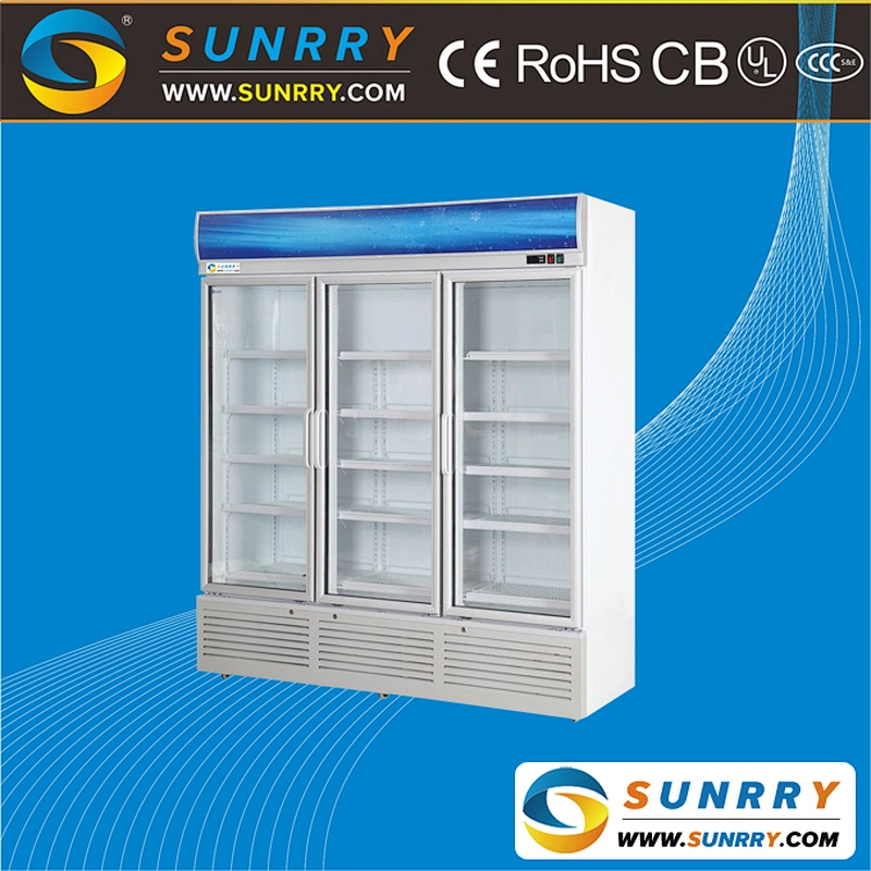 Beverage Cooler Display Cabinet Showcase Three Doors 1100L (SY-BC650C SUNRRY)