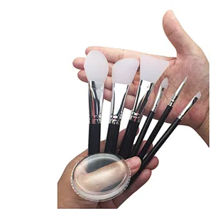Natural Silicone brush cosmetic makeup brush set