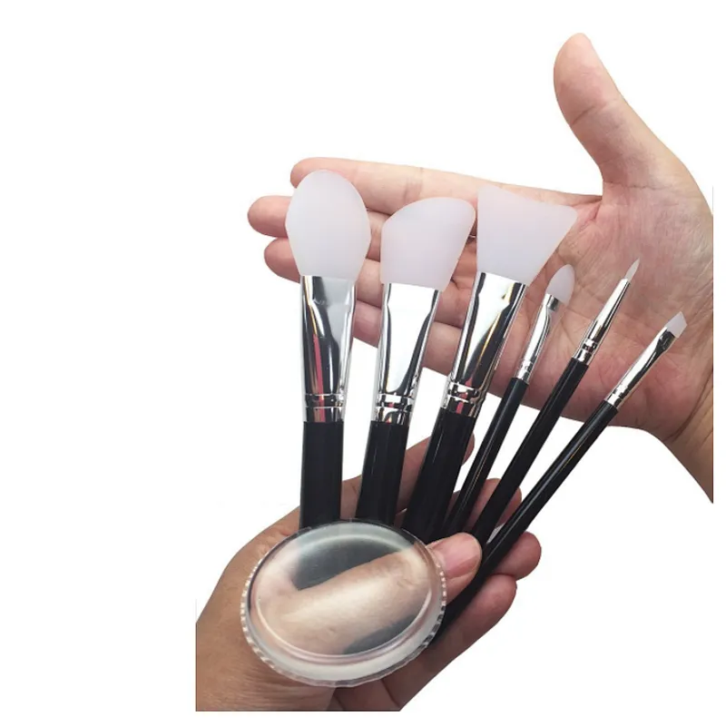 Natural Silicone brush cosmetic makeup brush set
