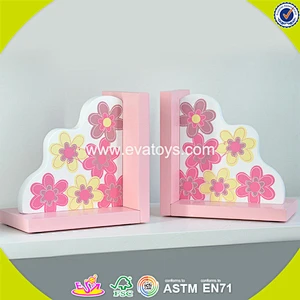 wholesale beautiful wooden bookend for girls popular wooden bookend for girls W08D054