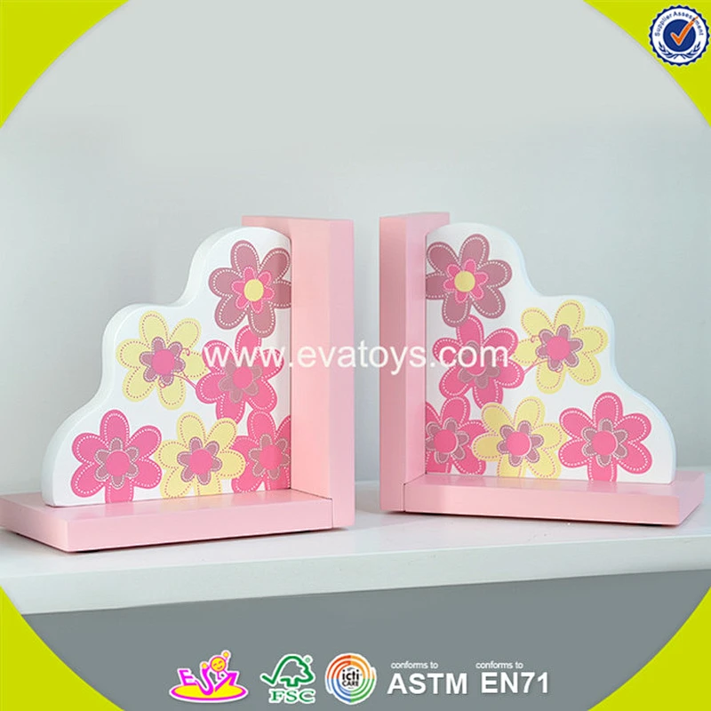 wholesale beautiful wooden bookend for girls popular wooden bookend for girls W08D054