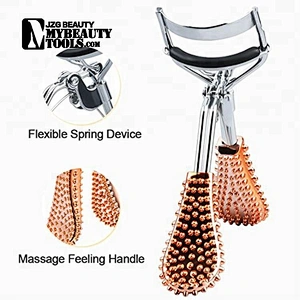 Gold stainless steel heated longer eyelash curler