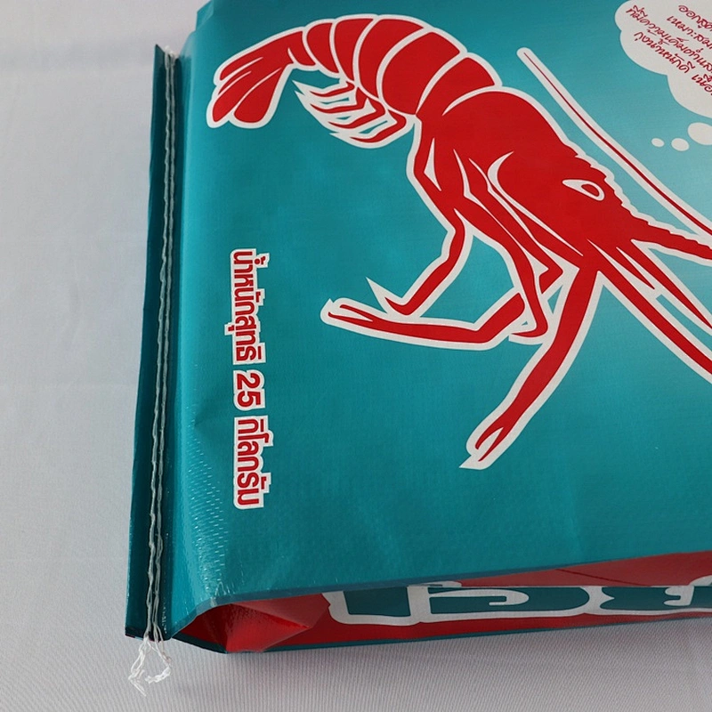 Plastic 25kg pp woven animal feed packaging bag for shrimp feed ,chicken feed, dog food etc