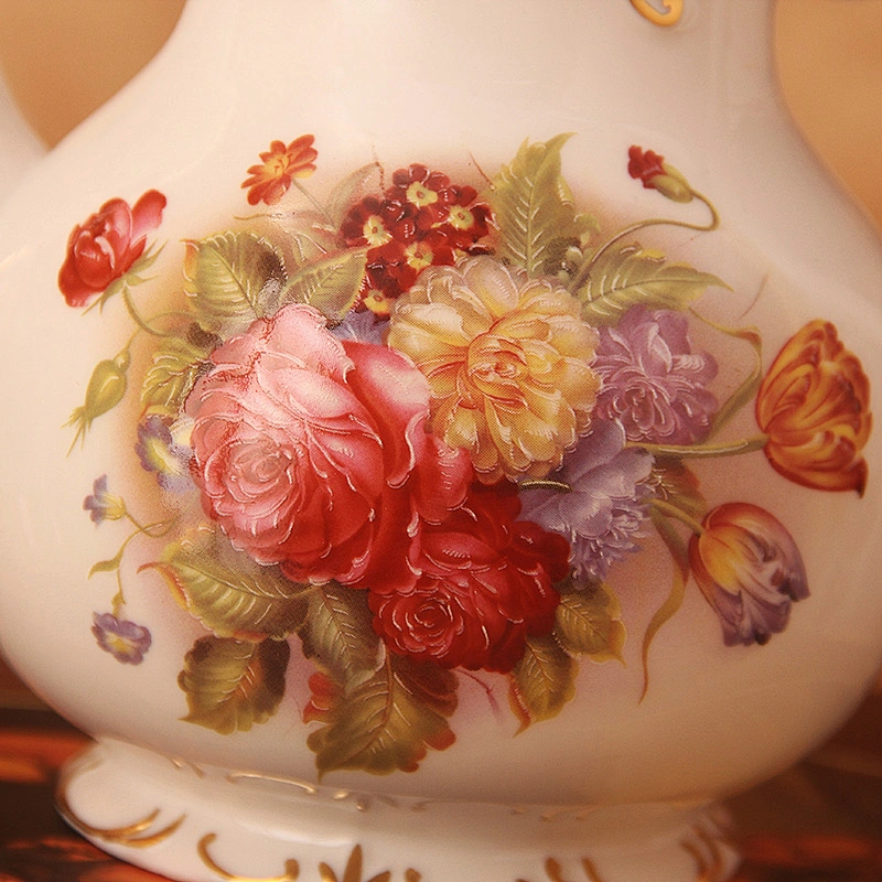 Modern multifunctional cold water bottle porcelain flower coffee cup with series